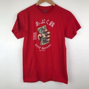 DGK Men's Fast Money Red Short Sleeve Tee Shirt